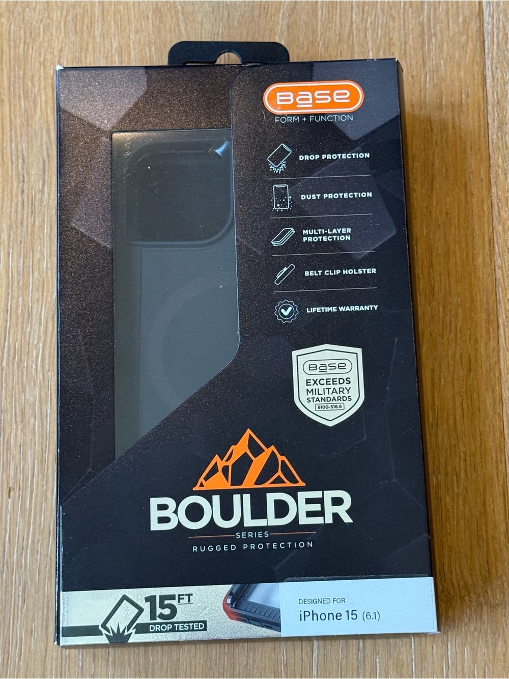 New xBase Boulder Rugged Protection Case for iPhone 15 6.1 Case Black Case